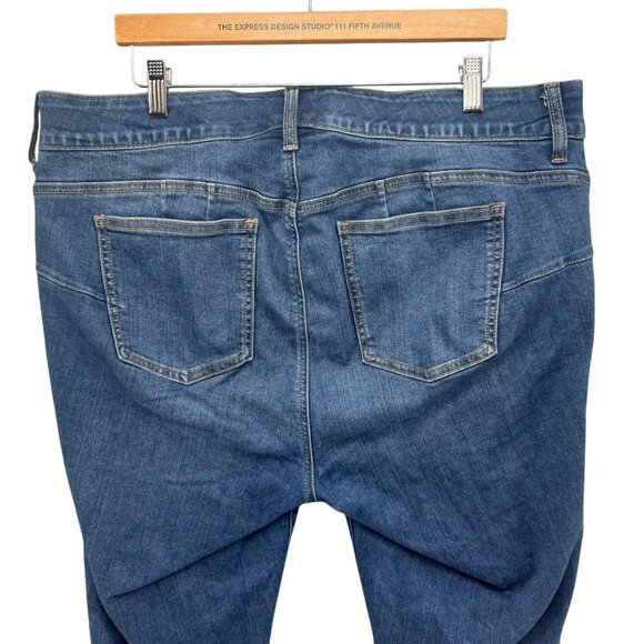 Torrid Bombshell Skinny Jeans Womens Blue Ripped Premium Stretch Denim Sz 18T - Picture 3 of 12